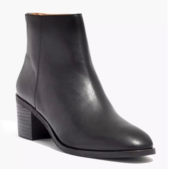 Madewell The Pauline Boot in Leather in True Black Size 9.5 NIB - Picture 1 of 11